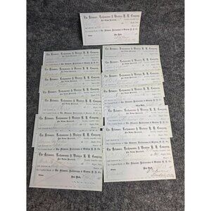 Vintage Delaware Lackawanna & Western Railroad Stock Certificates Lot
